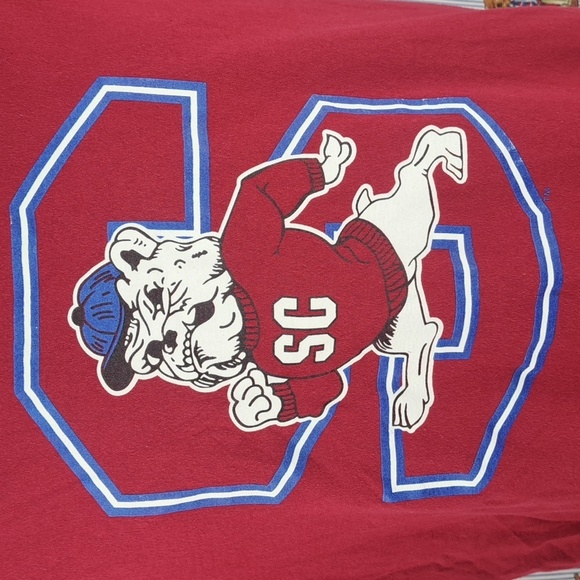 North Carolina State Bulldogs burgundy & white collgiate graphic LG t-shirt - Picture 3 of 7